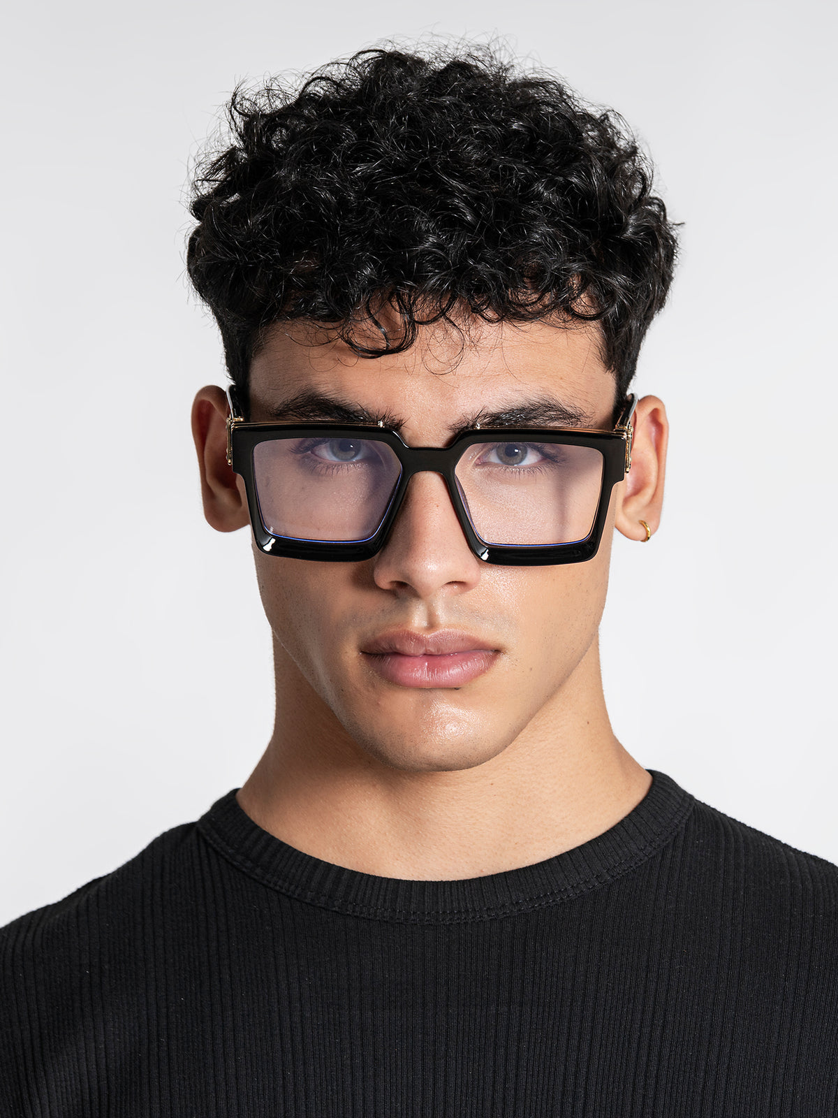 sunglasses / Black Clean Square Sunglasses