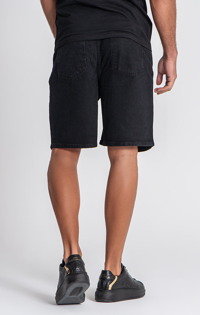 Black Regular Waist Shorts