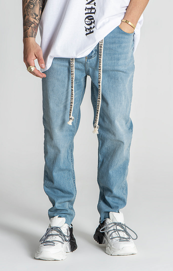 Light Blue Message Balloon Jeans