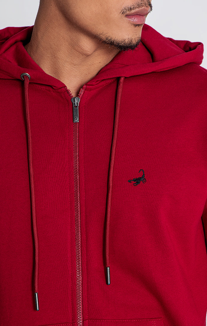 Burgundy Essential Scorpio Hoodie Jacket