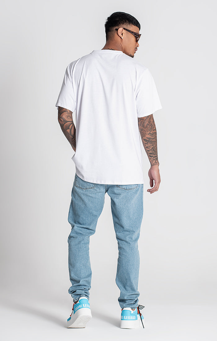 White Tropicana Oversized Tee