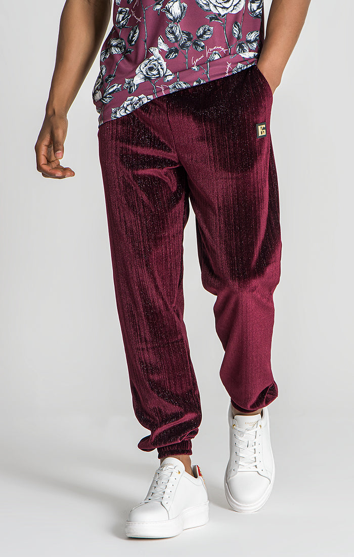 Burgundy Novel Joggers