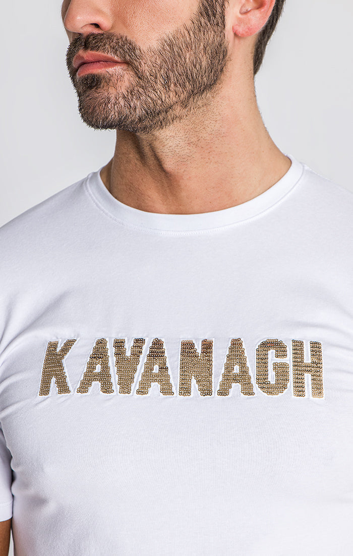White Sequin Luxe Tee