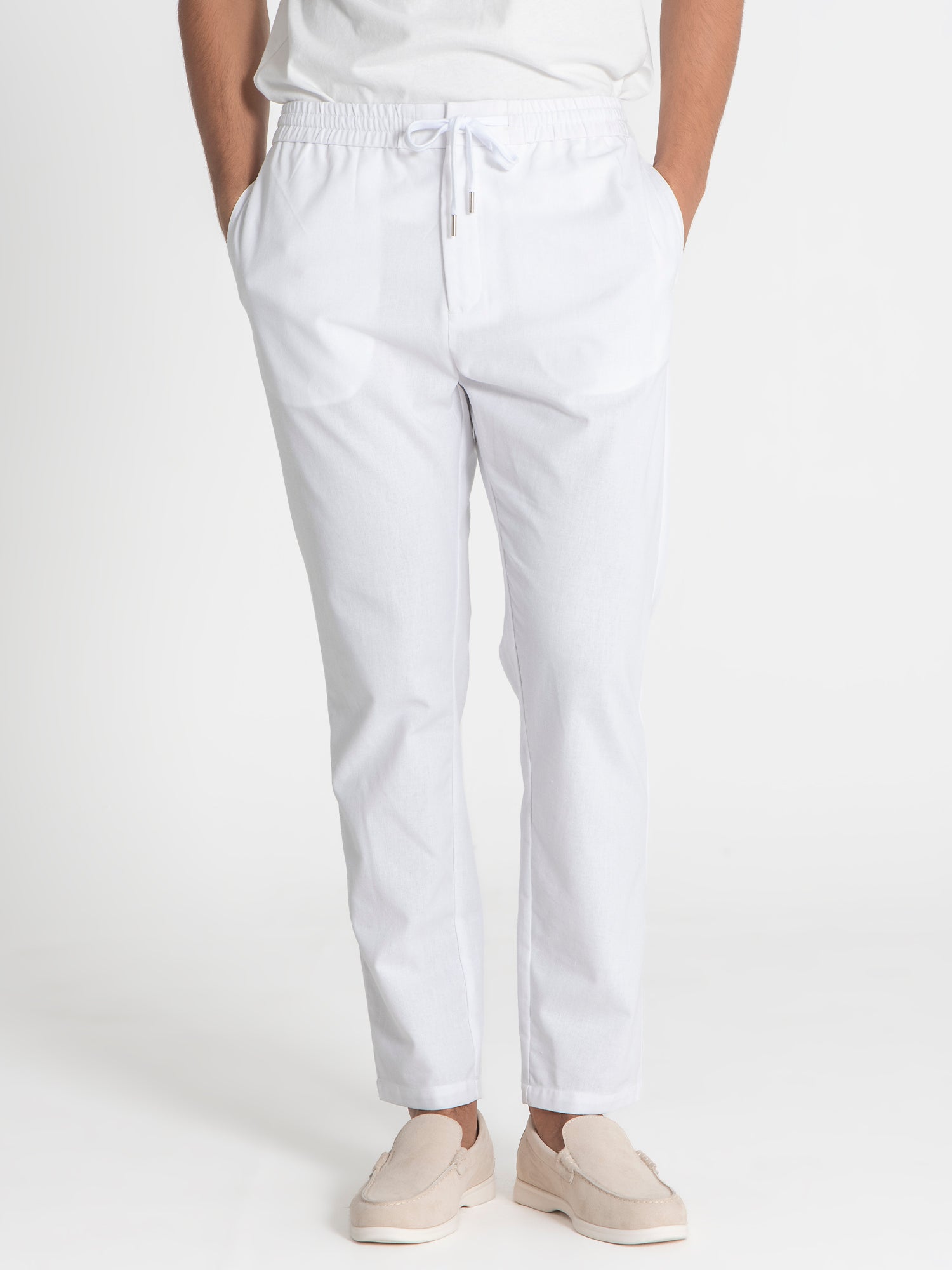 White Essential Pants