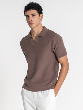 polos / Brown Essential Knit Polo