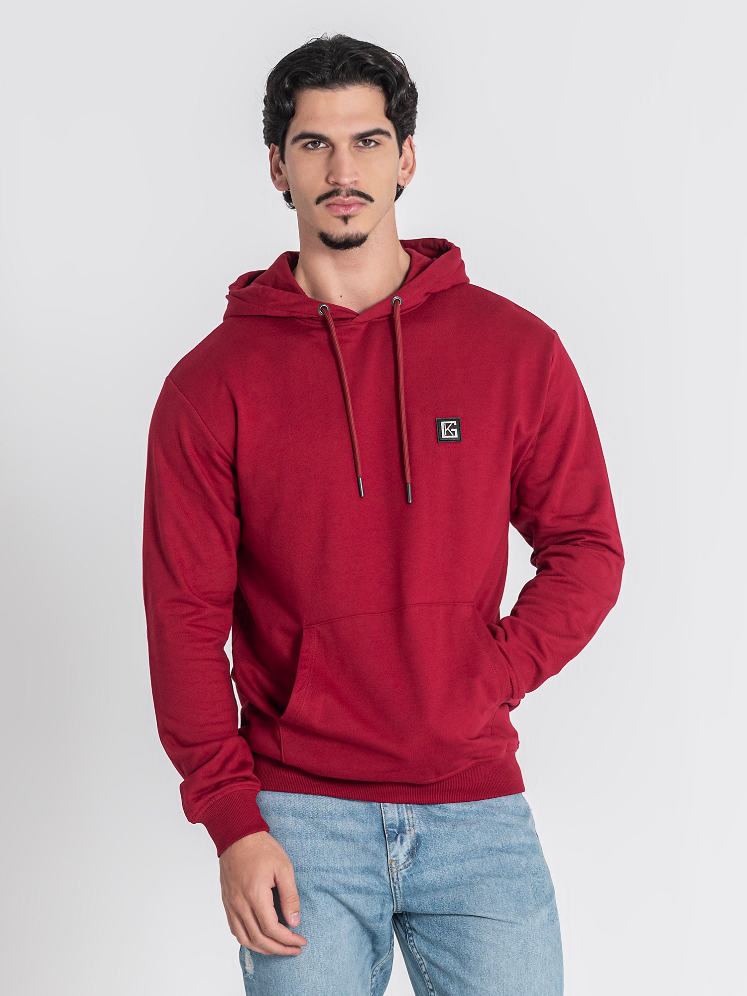 hoodies / Burgundy GK Plaque Hoodie