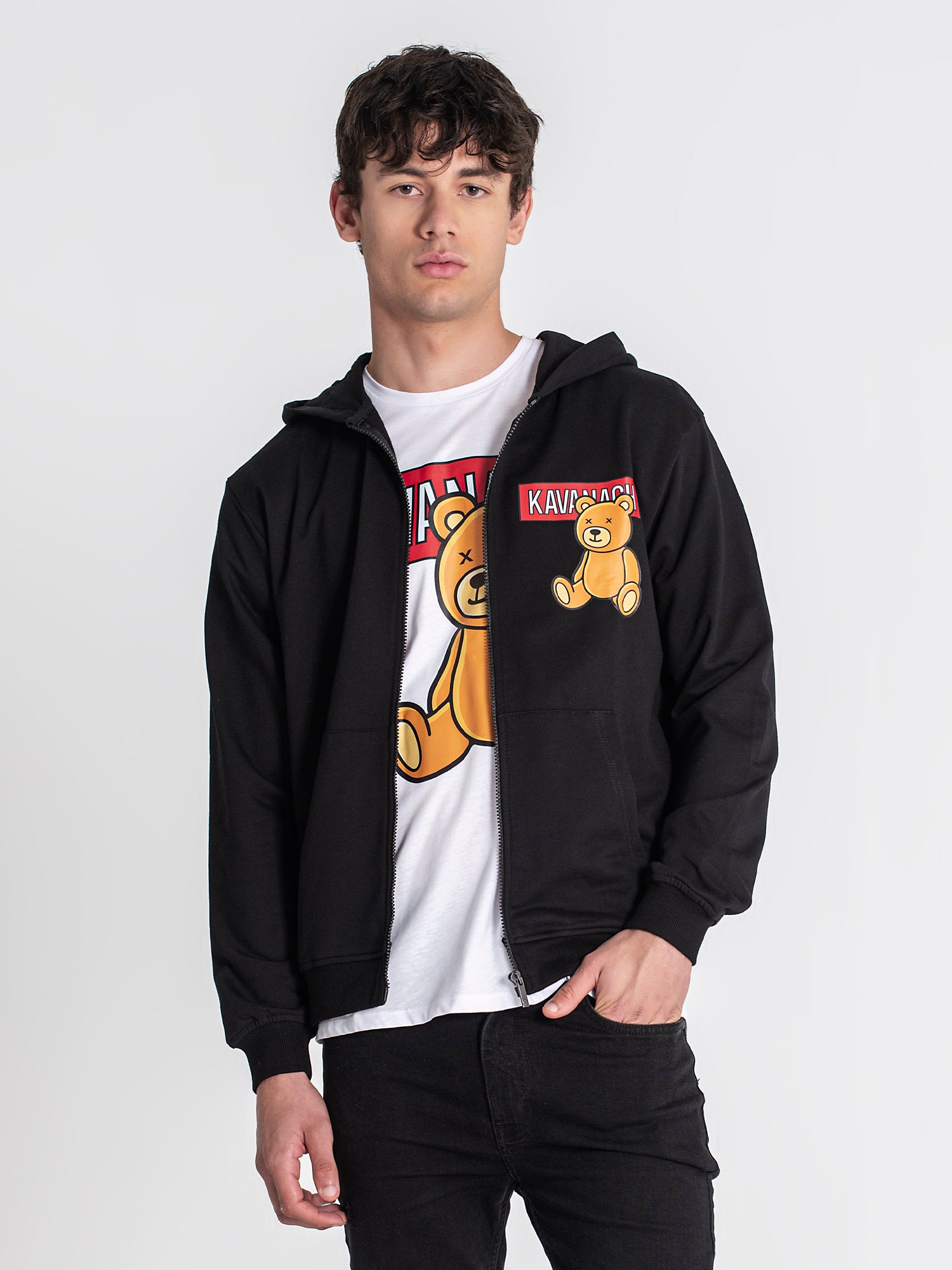 zip jackets / Black Bear Alert Hoodie Jacket