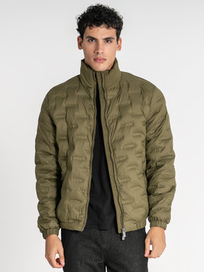 jackets / Green Code Puffer Jacket