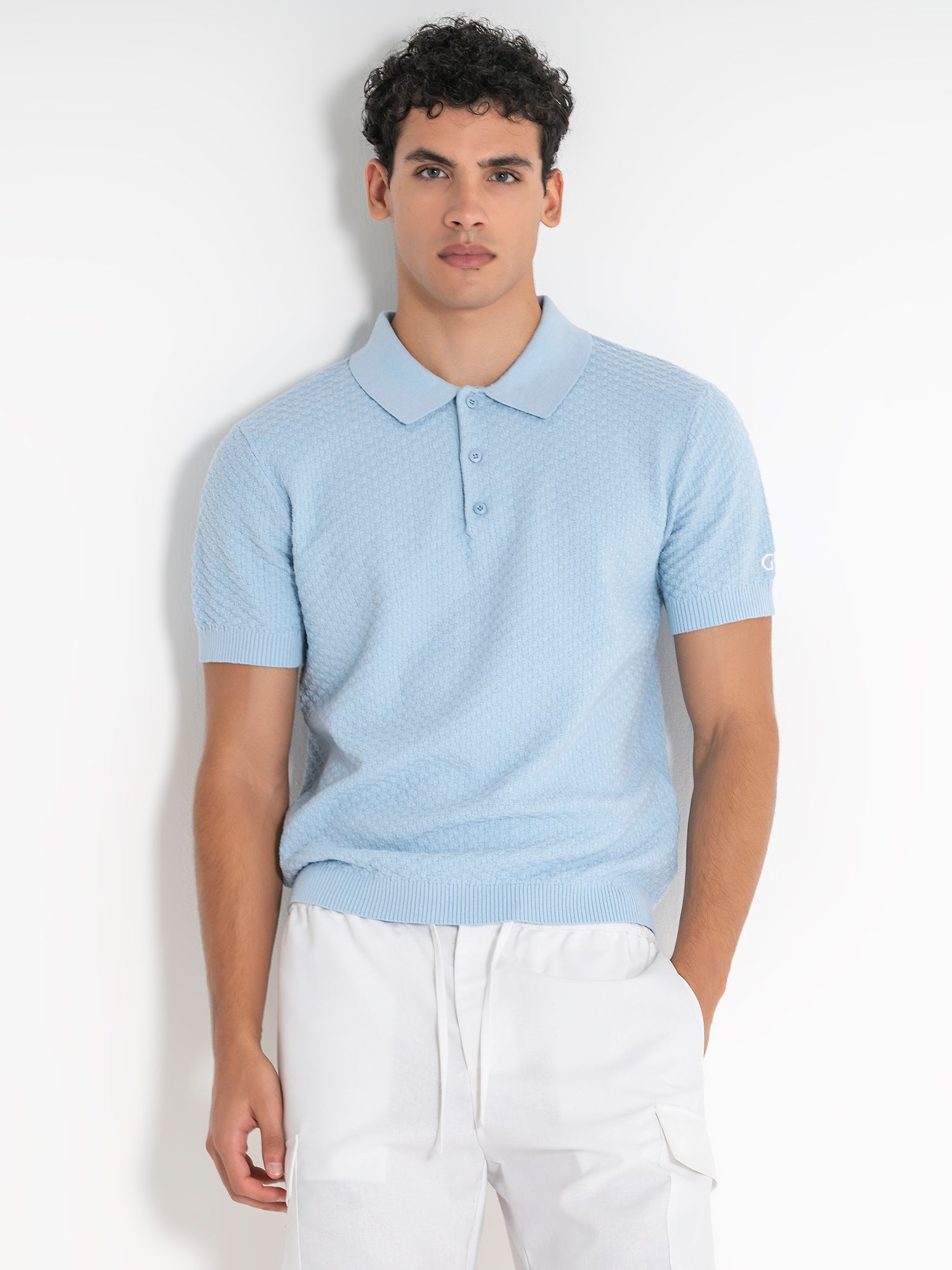 polos / Blue Pop Knit Polo
