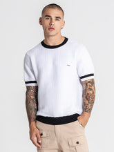 t-shirts / White Edge Knit Tee