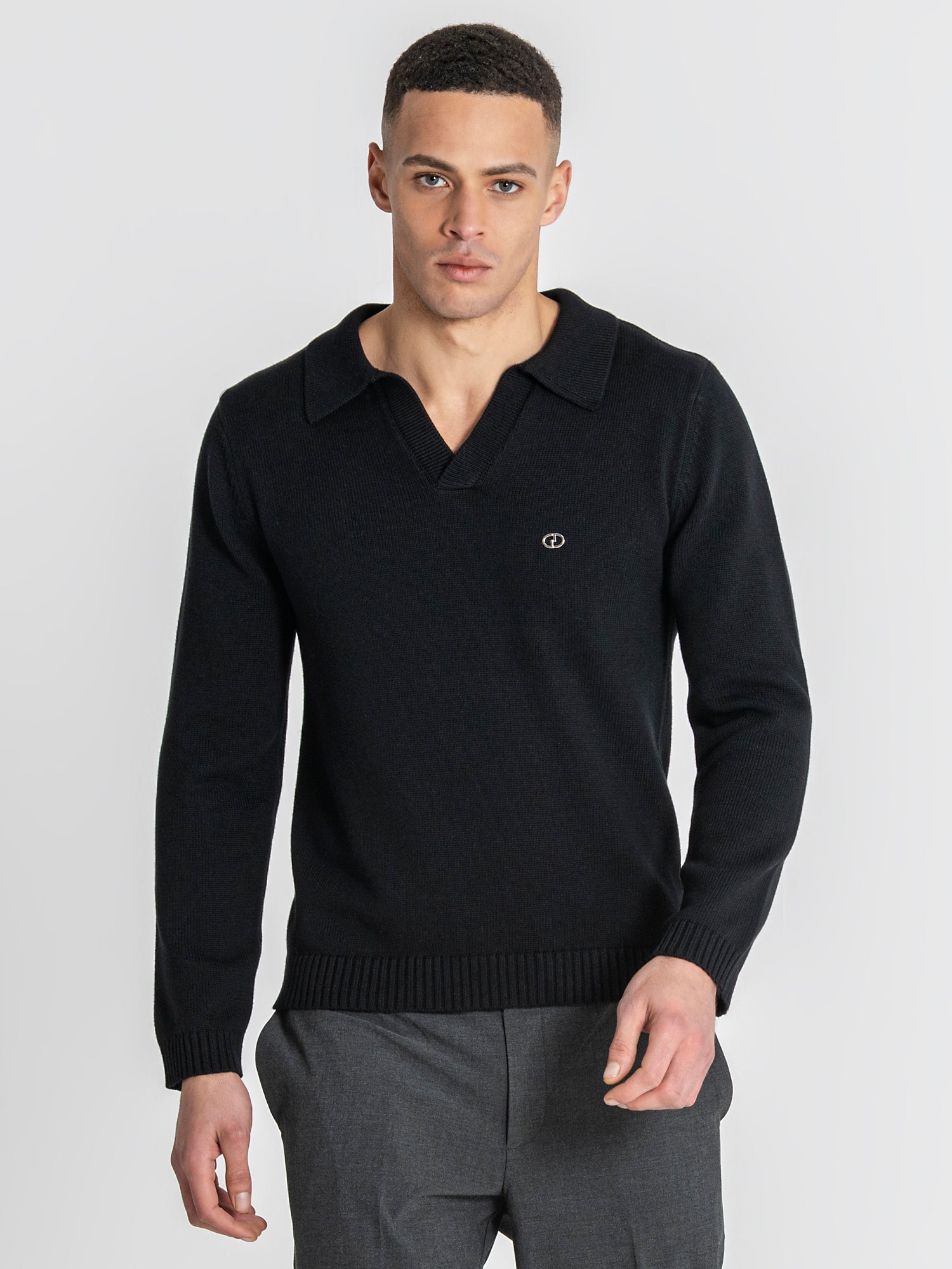 polos / Black Soft Knit Polo