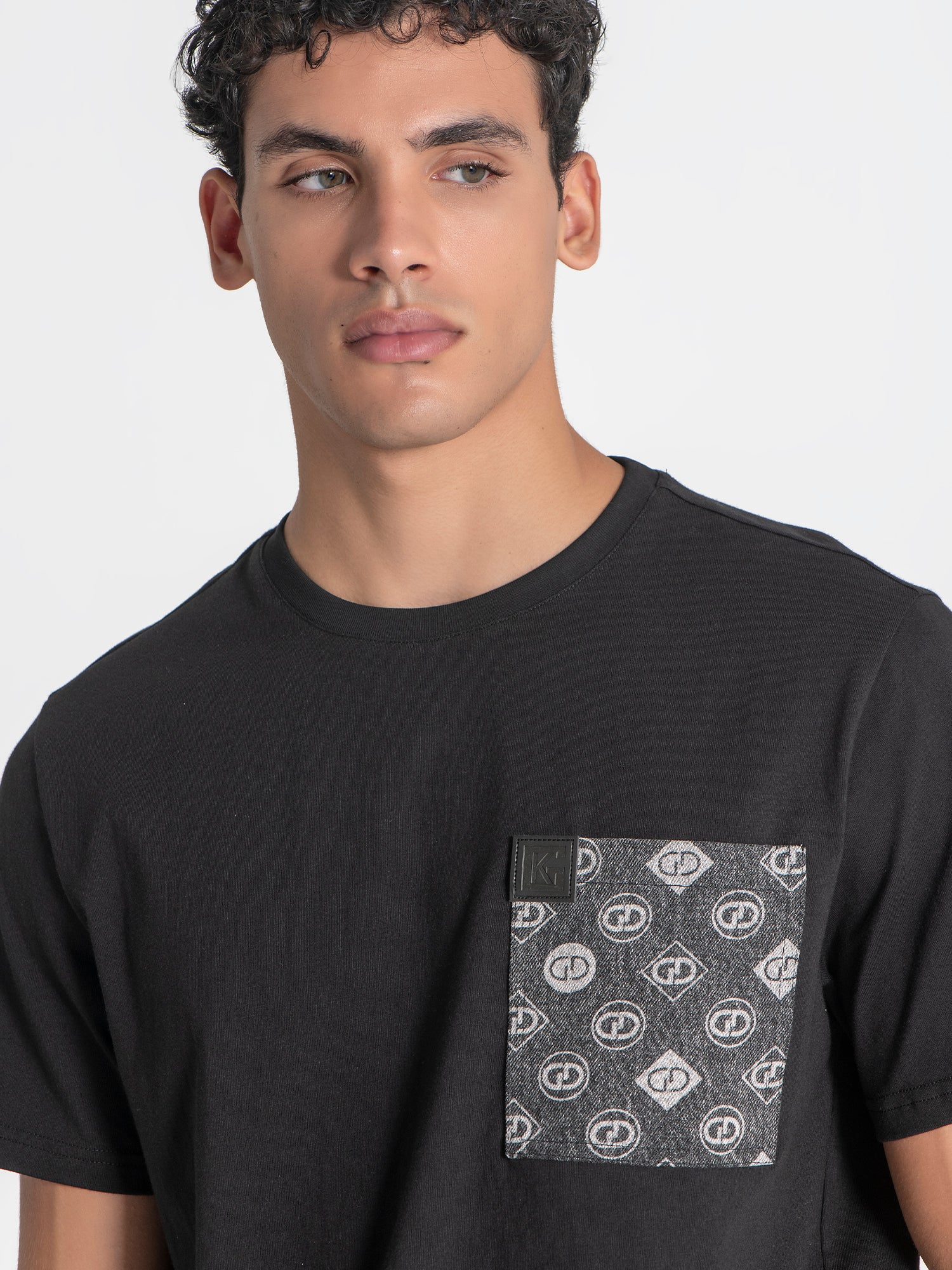 Black GG Pocket Tee