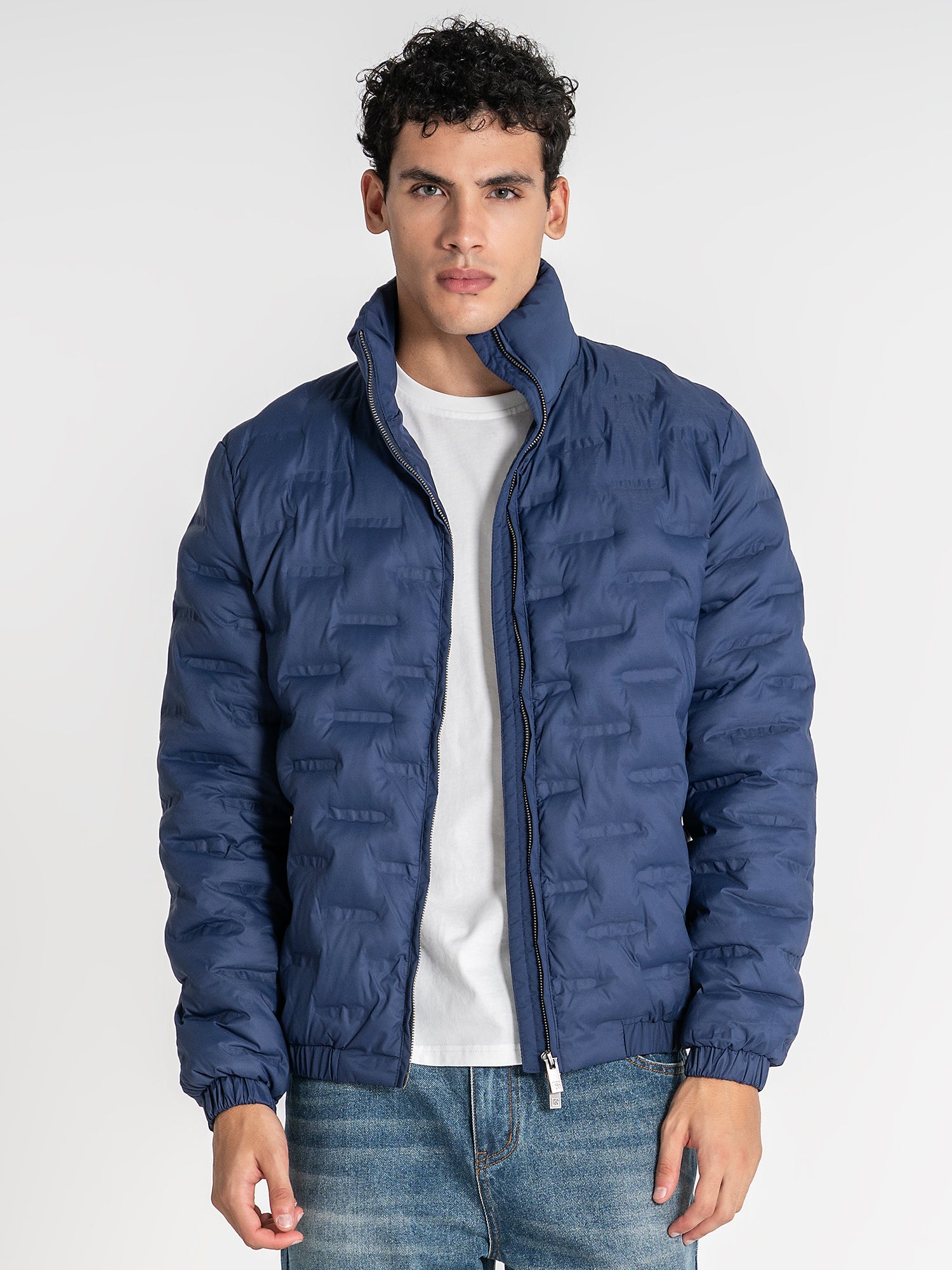 Blue Code Puffer Jacket