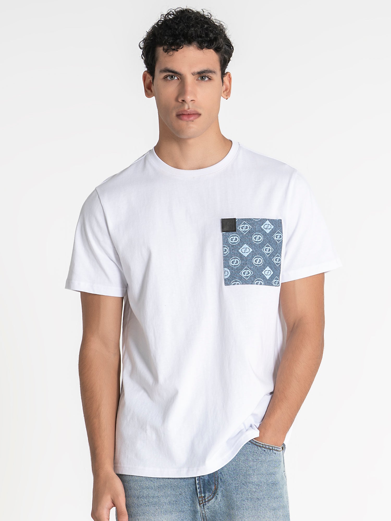 White GG Pocket Tee