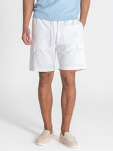 shorts / White Cargo Linen Shorts