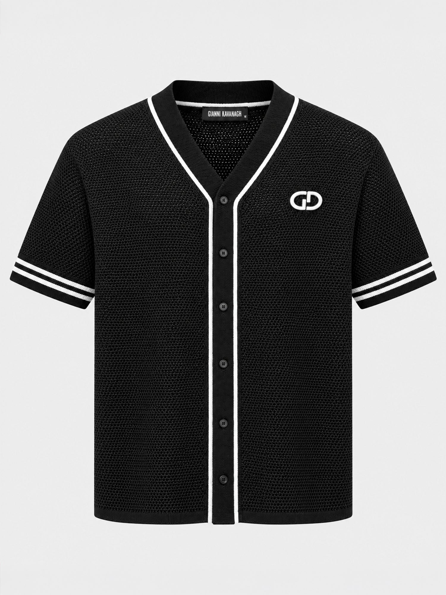 Black Baseball Knit Shirt