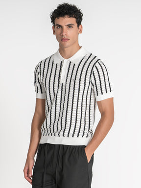 polos / Black Retro Knit Polo