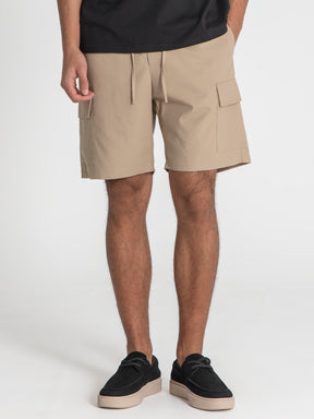 shorts / Camel Cargo Linen Shorts