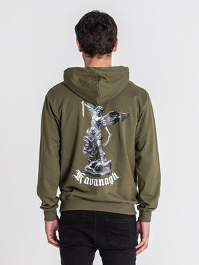 hoodies / Army Green Warrior Angel Hoodie