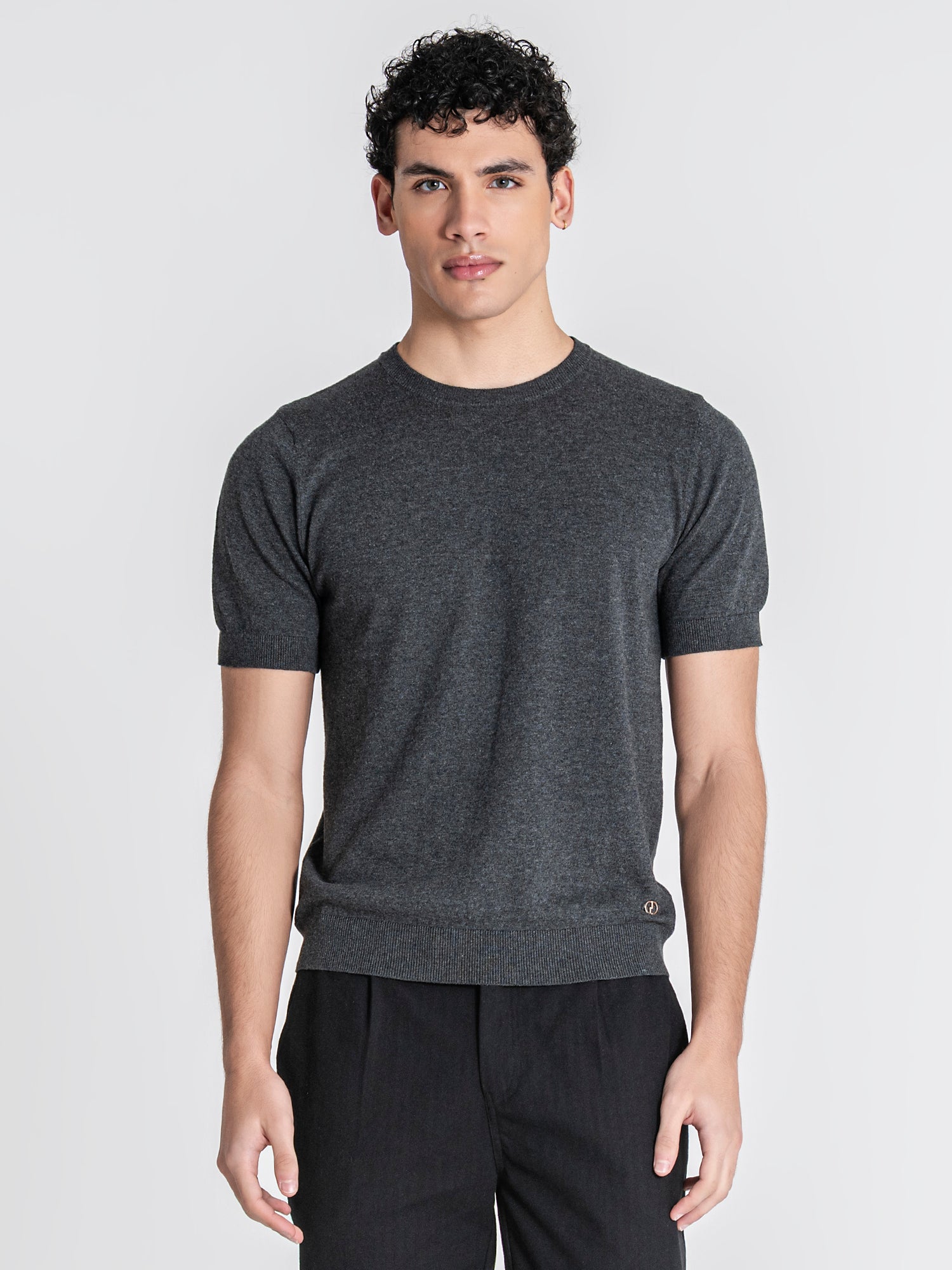 Grey Soft Knit Tee