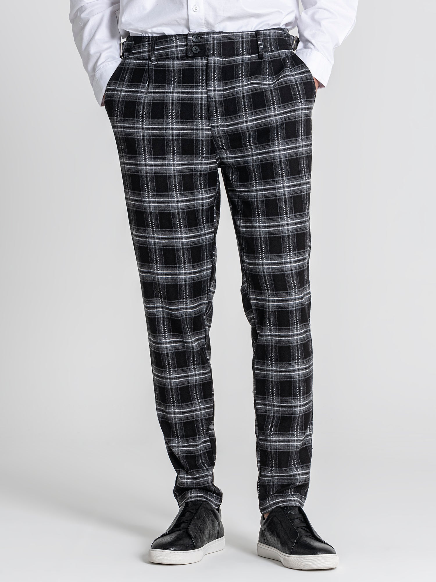Grey Oxford Chino Pants