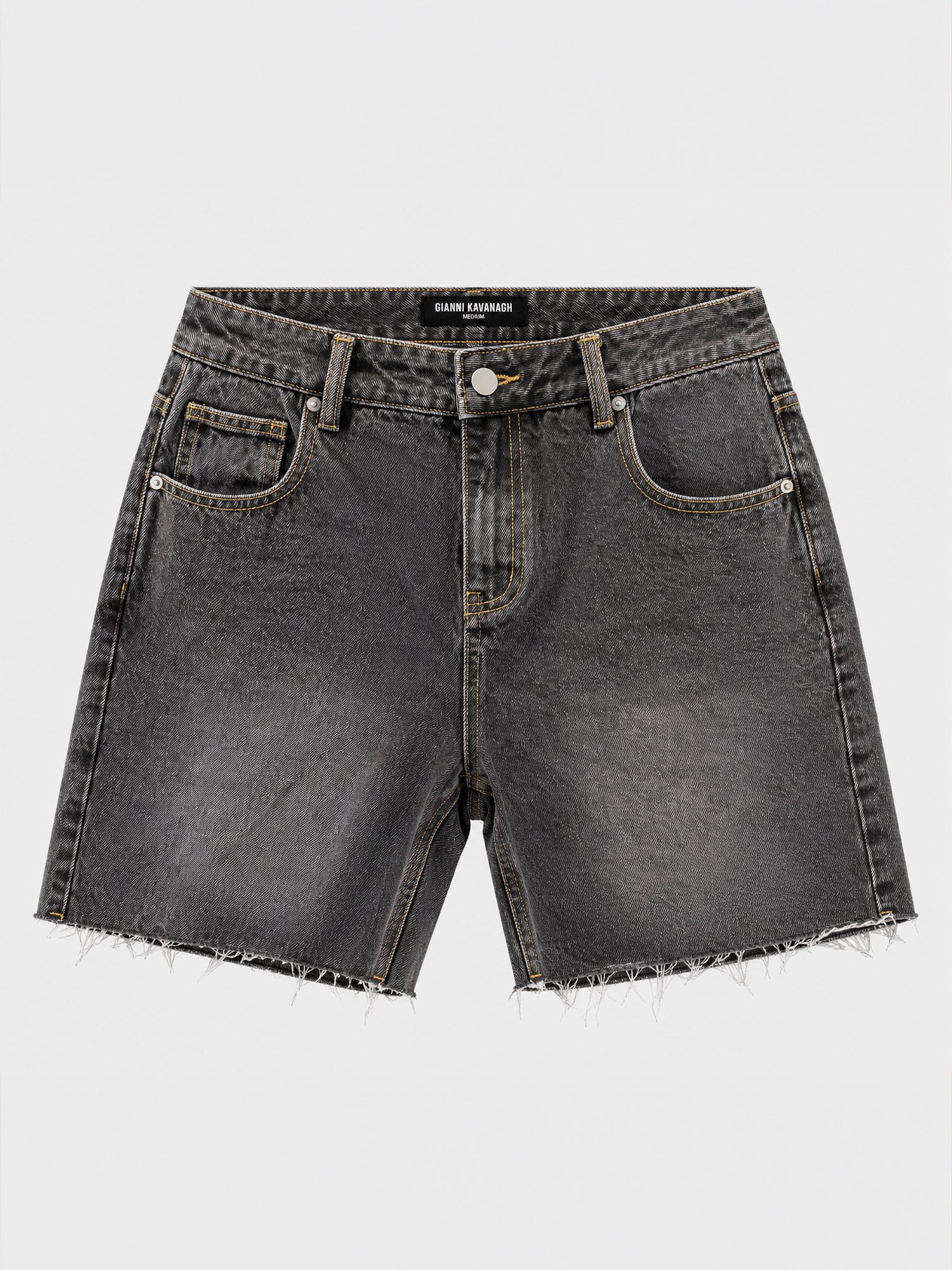 Black Wash Denim Shorts