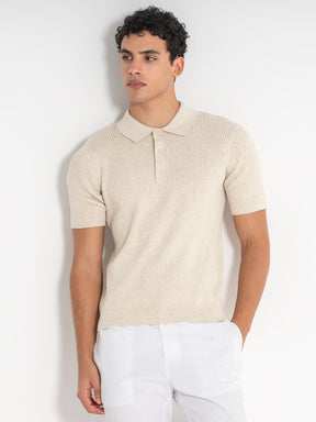 polos / Beige Essential Knit Polo