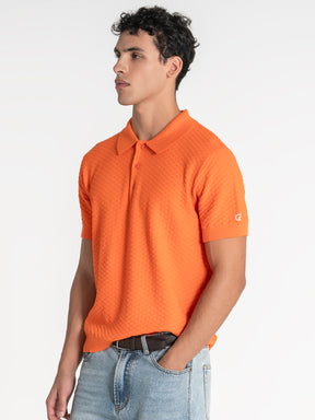 polos / Orange Pop Knit Polo