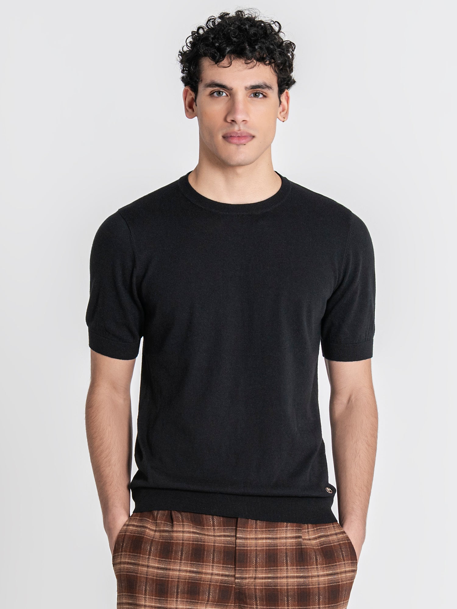t-shirts / Black Soft Knit Tee