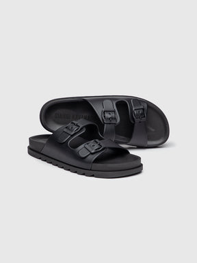 sliders / Black Explorer Sandals