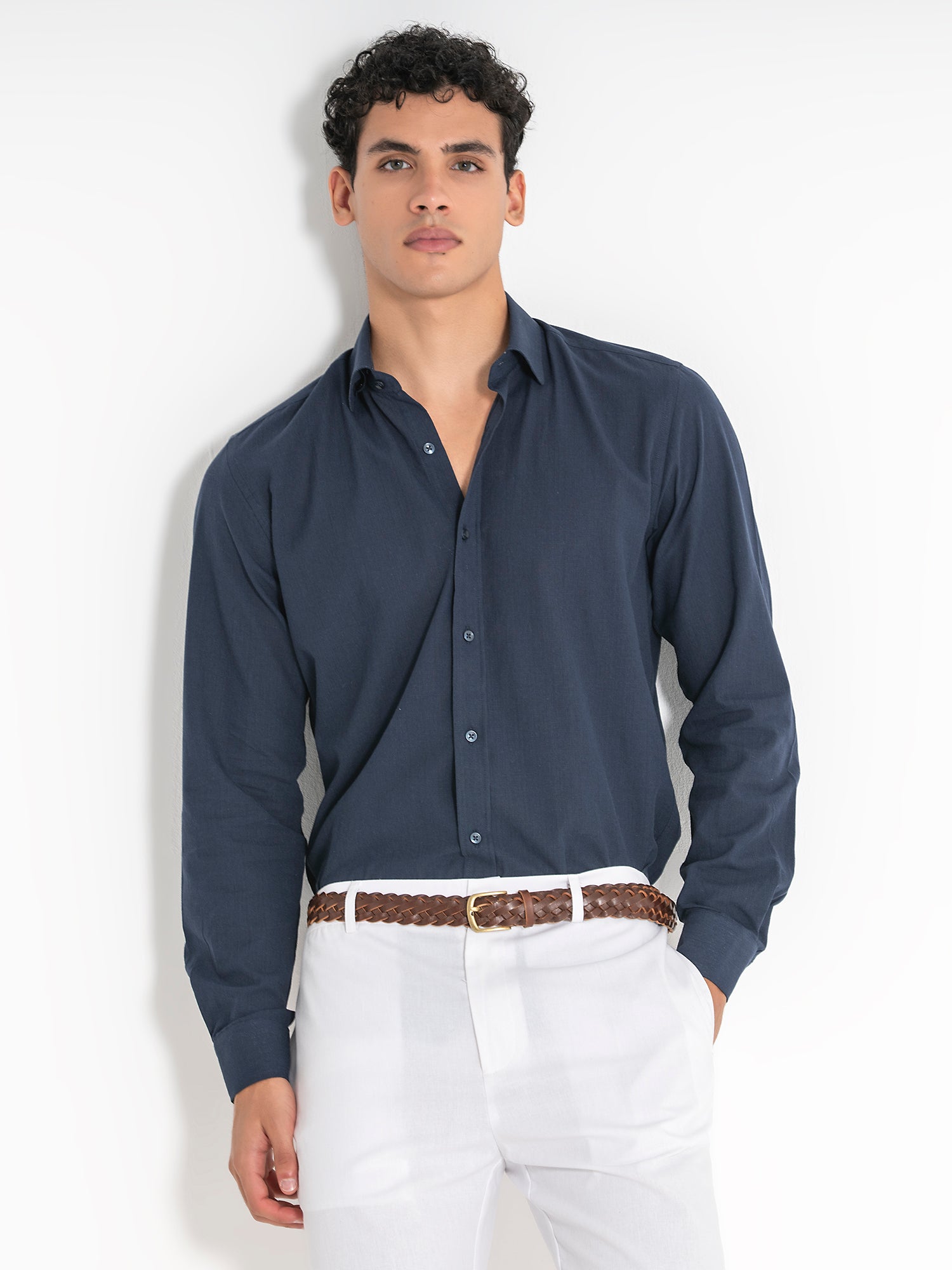 Blue Flax Linen Shirt