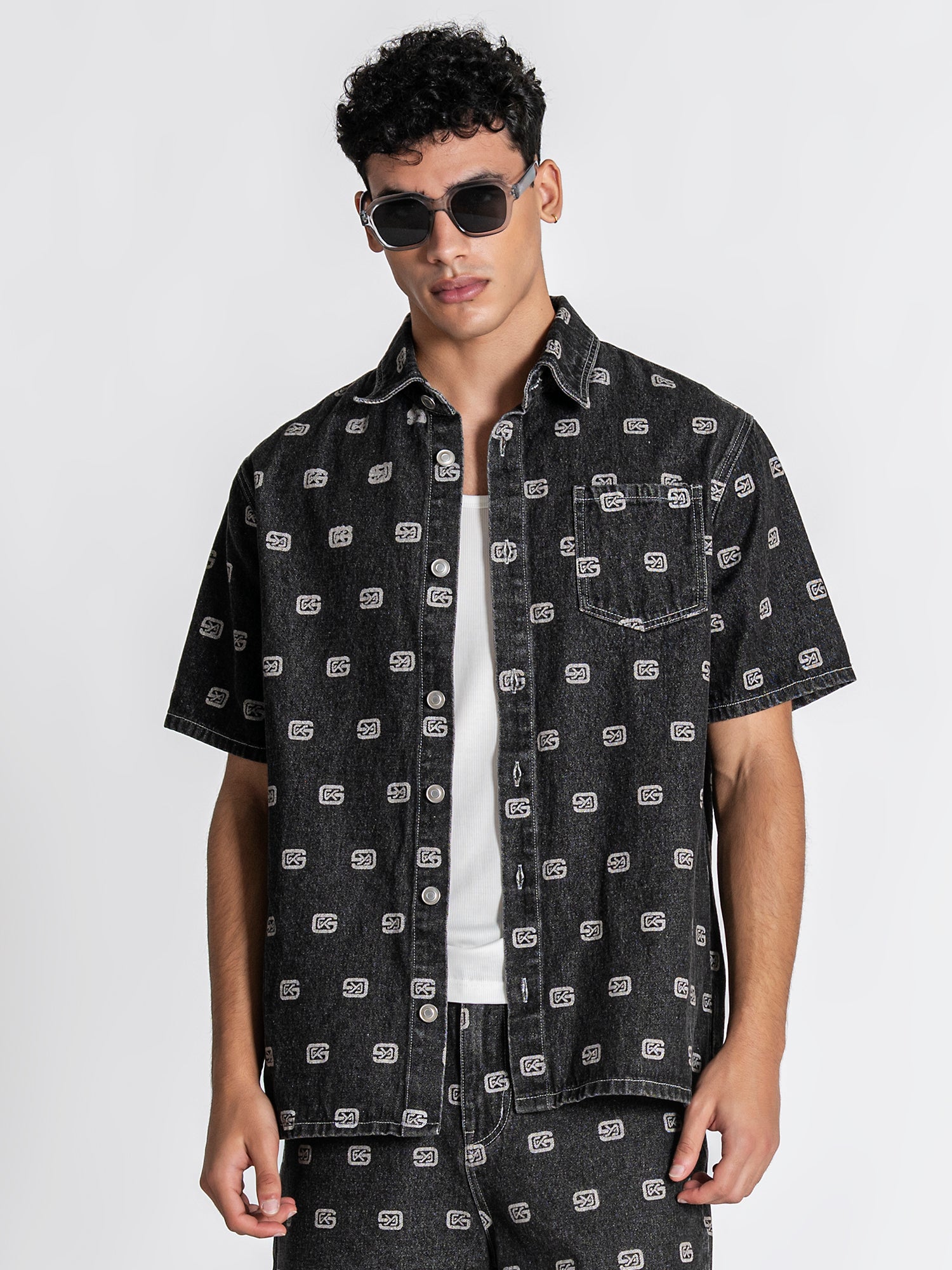 Grey GK Denim Shirt