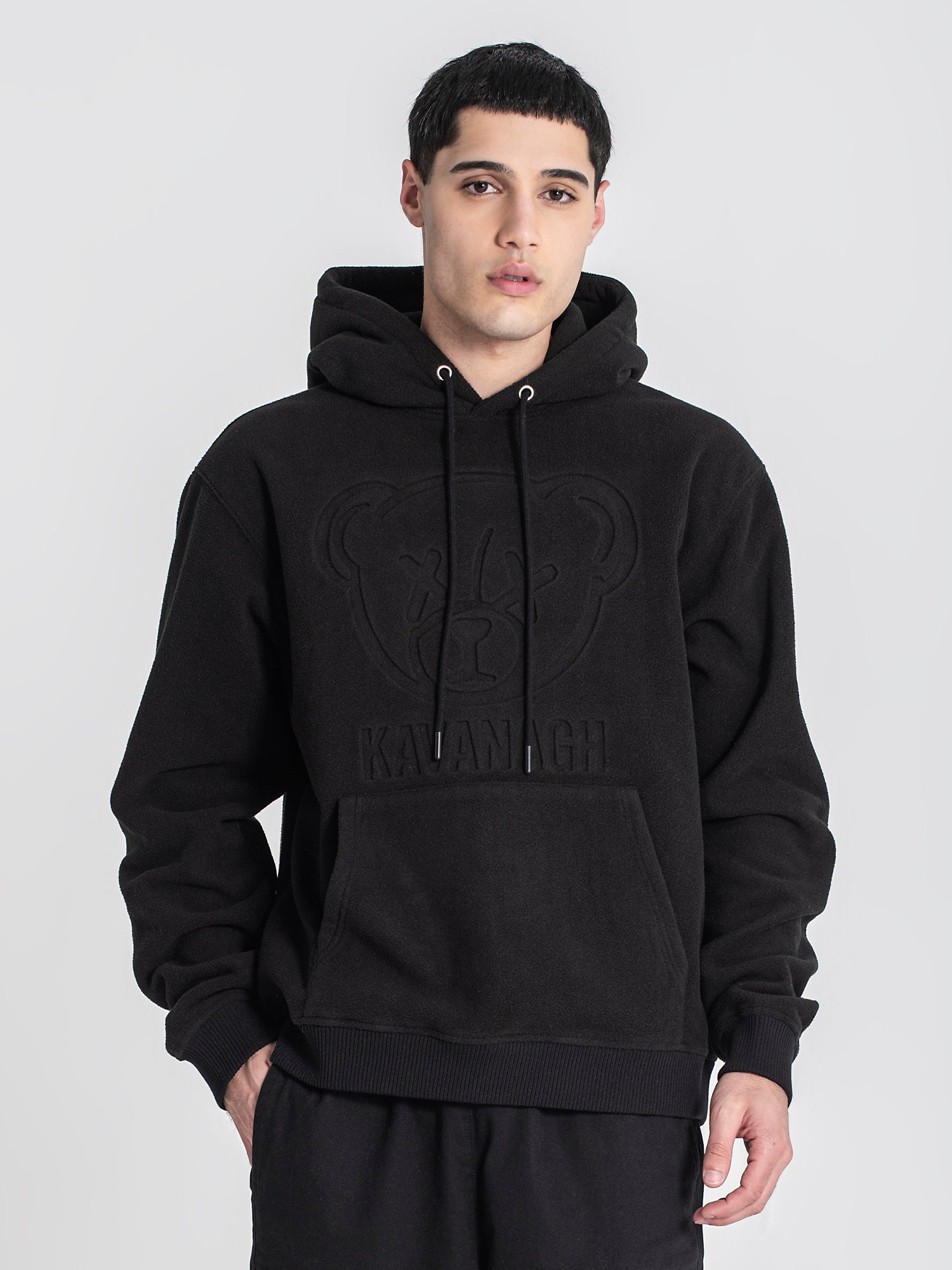 Black X-Teddy Sherpa Hoodie