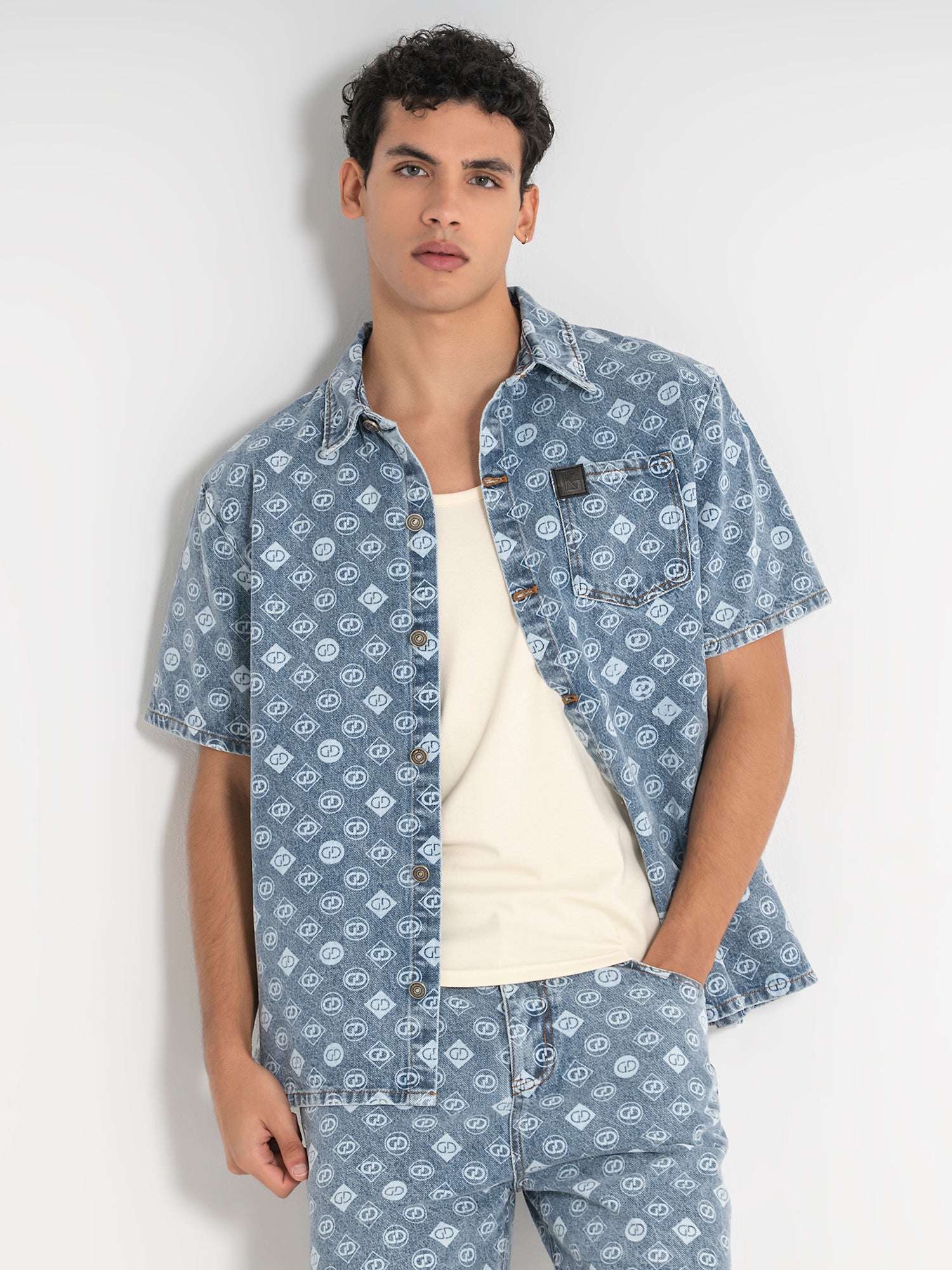 Blue GG Gram Denim Shirt