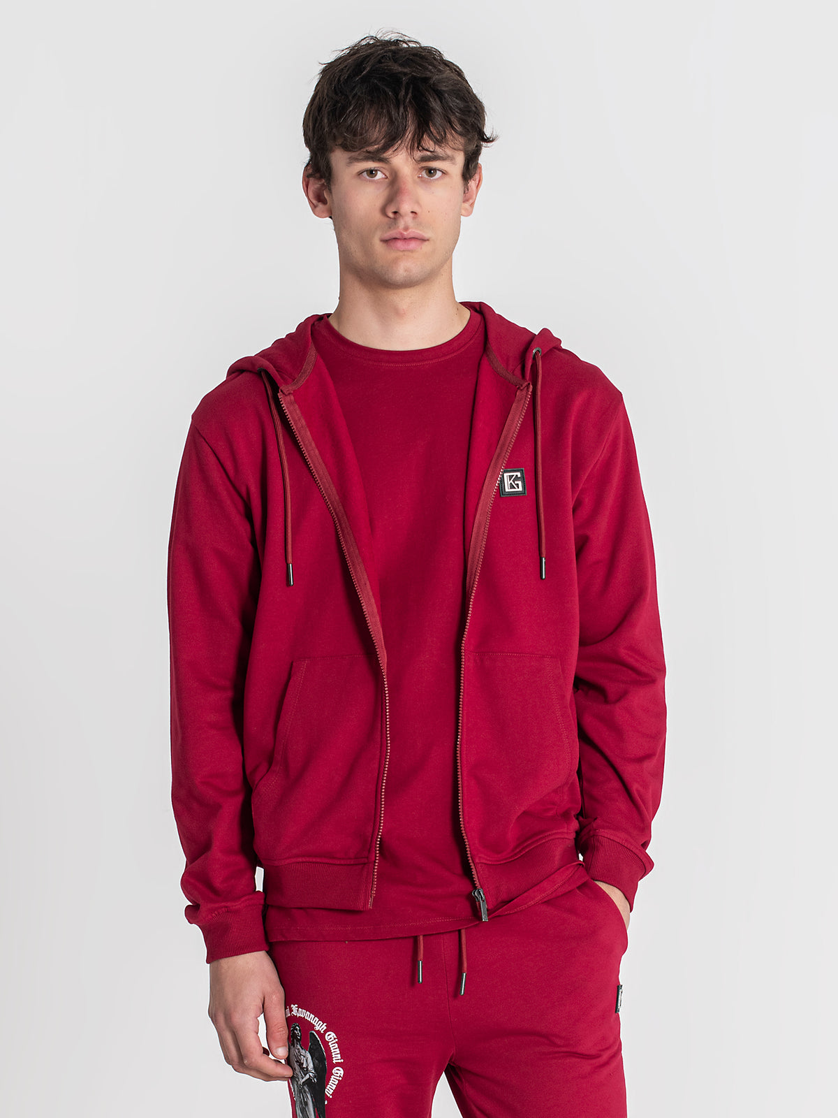 zip jackets / Burgundy Saint Hoodie Jacket