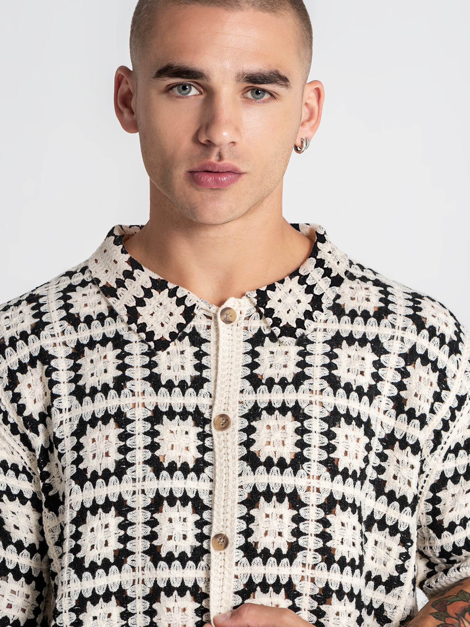 shirts / Beige Nature Knit Shirt