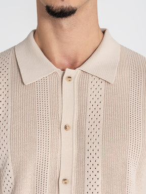 shirts / Beige Breathe Knit Shirt