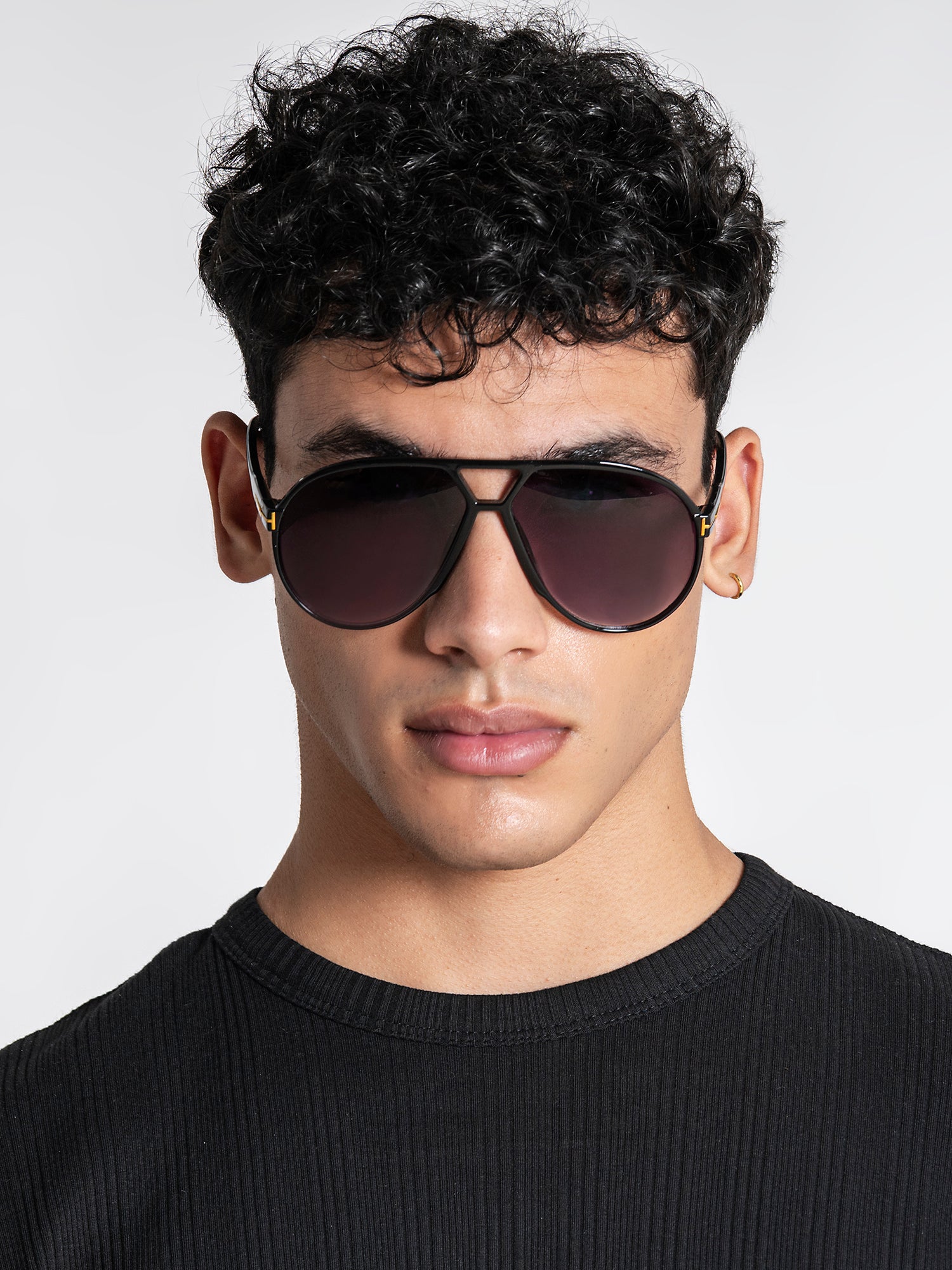 Purple Aviator Sunglasses