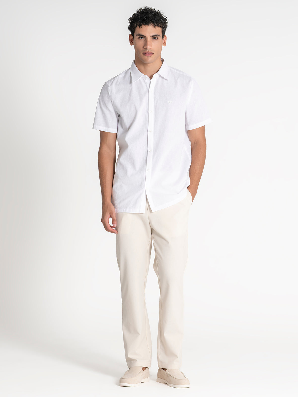 shirts / White GG Linen Shirt