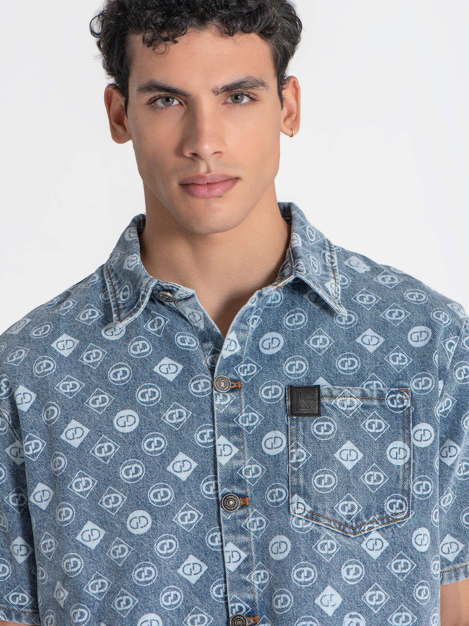 shirts / Blue GG Gram Denim Shirt