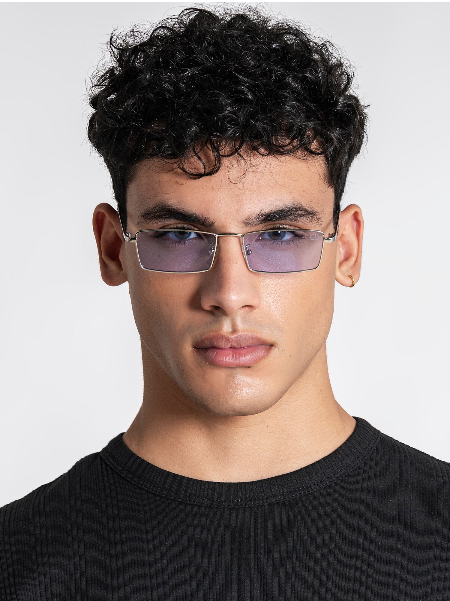 Blue Rectangle Sunglasses