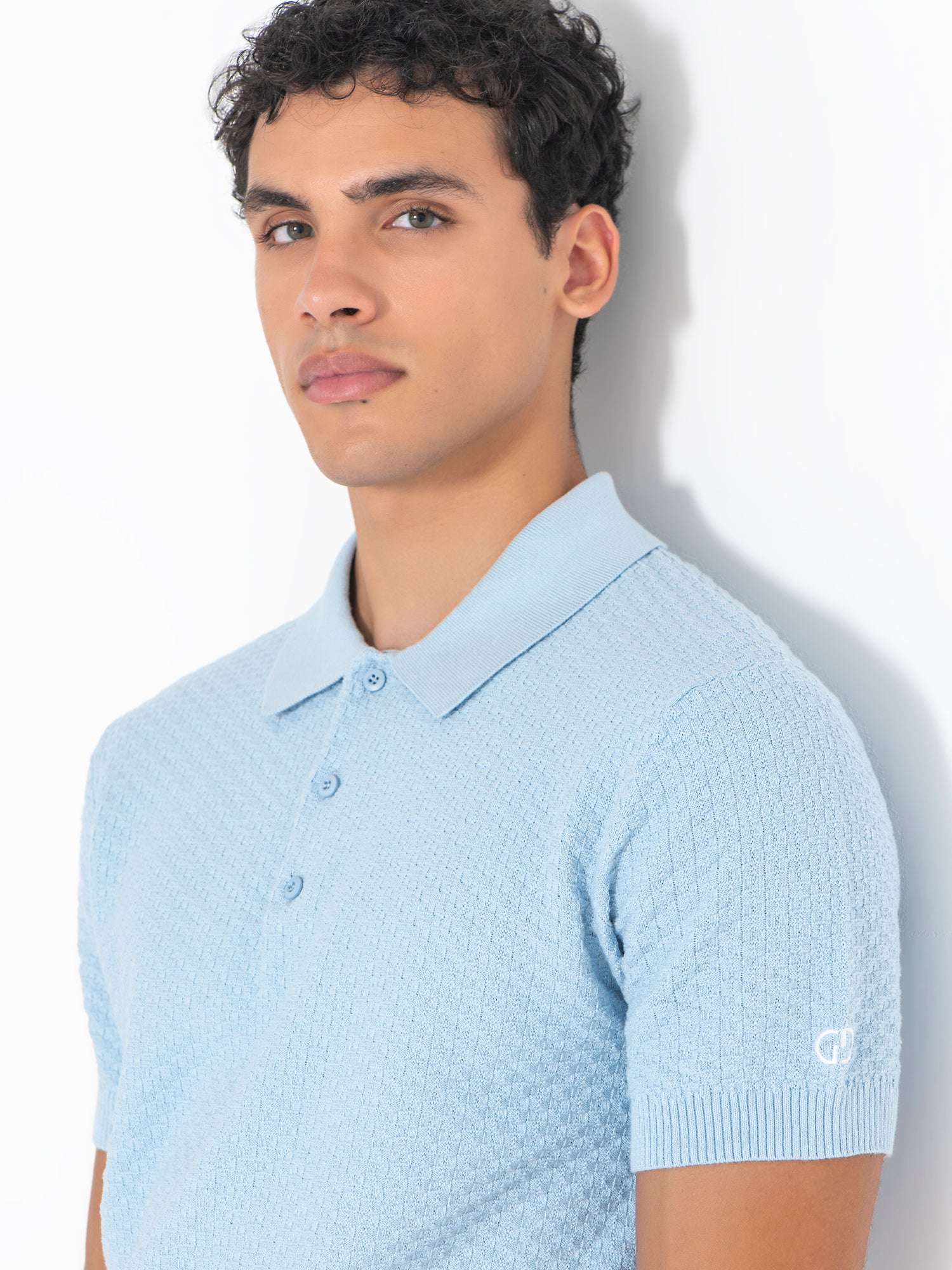 polos / Blue Pop Knit Polo