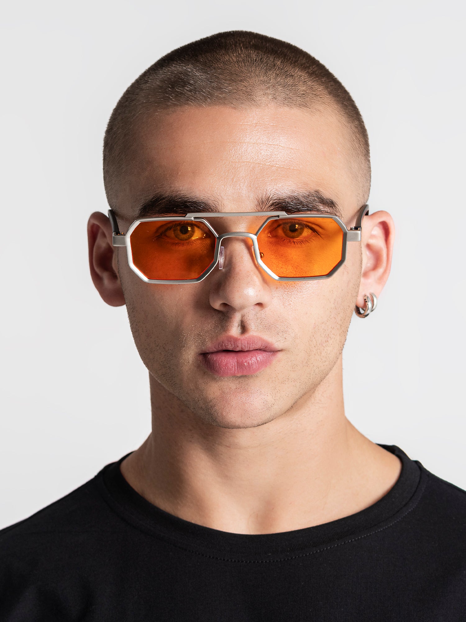 Orange Metal Sunglasses