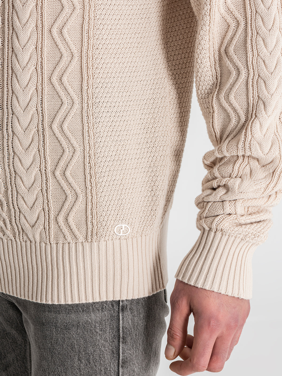 sweats / Camel Cable Knit Sweater