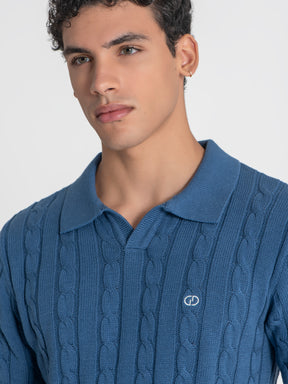 polos / Blue Towel Knit Polo