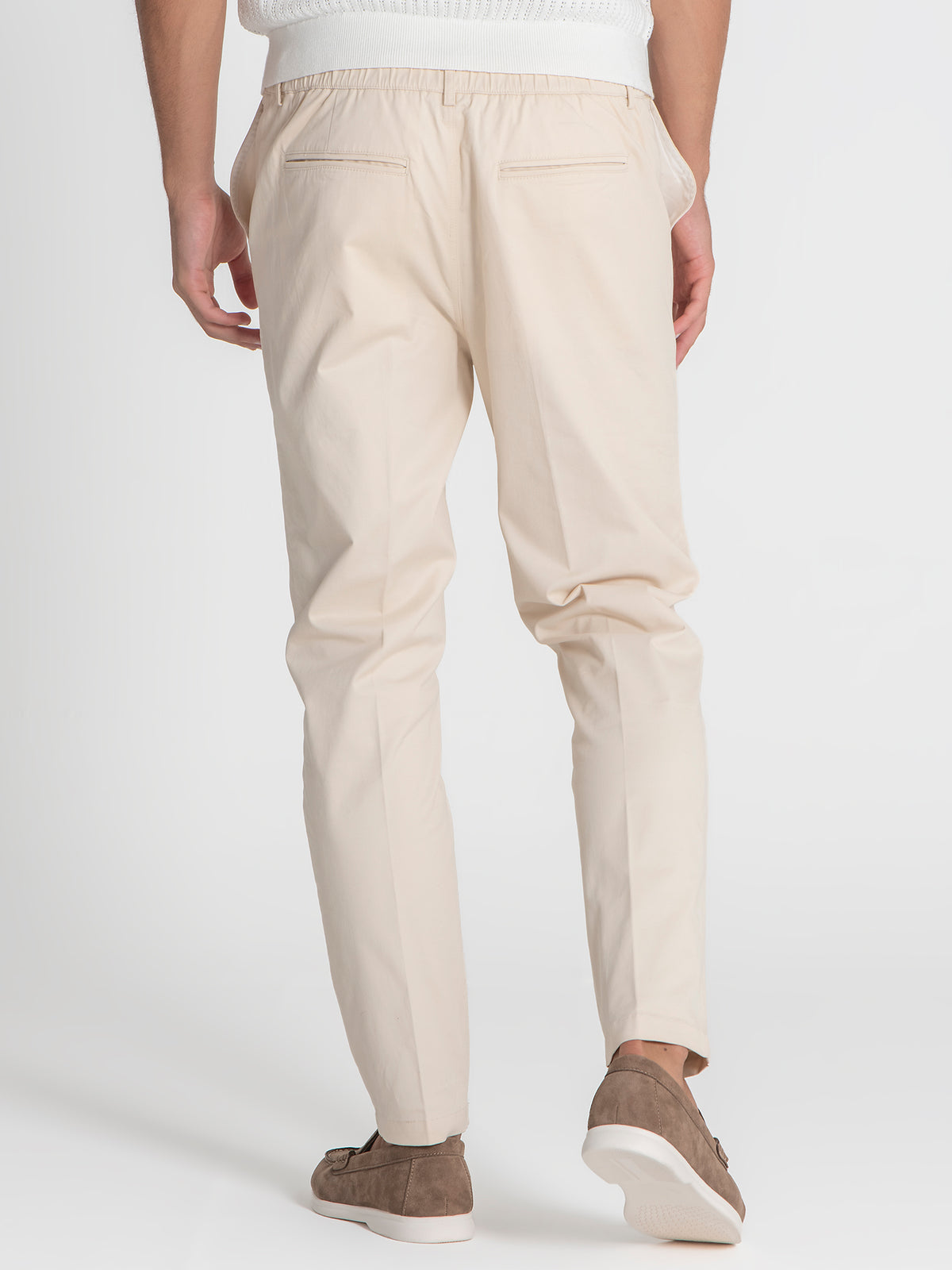 pants / Camel Elastic Chino Chino Pants