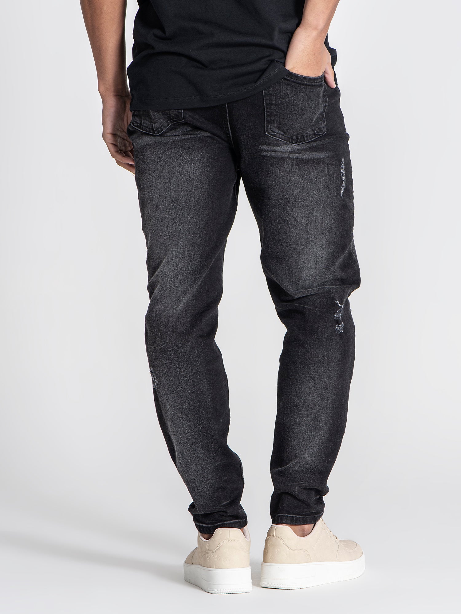 jeans / Black Collage Patch Jeans