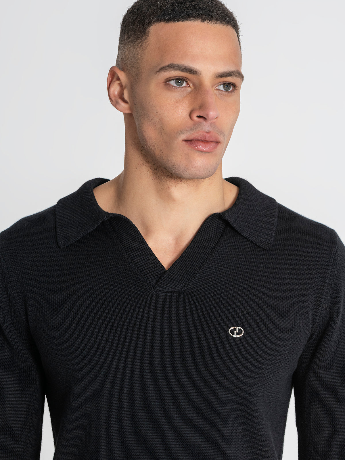 polos / Black Soft Knit Polo