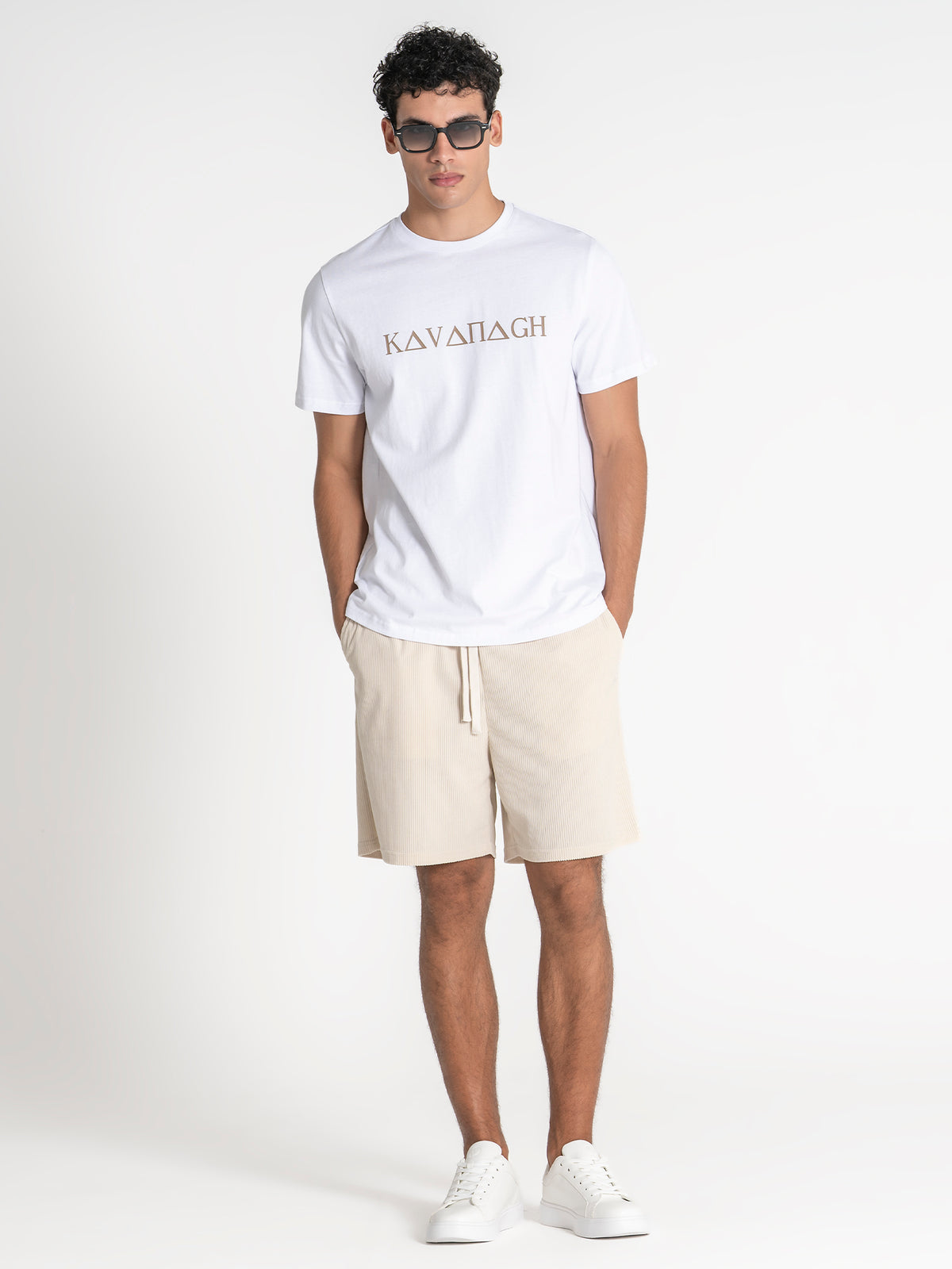 White Greek Tee