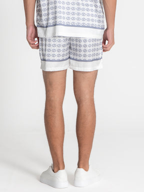 shorts / White GG Mania Satin Shorts